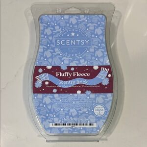 Scentsy Fluffy Fleece Wax Brick - Light Blue & Burgundy